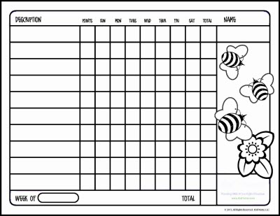 Free Printable Bumble Bee Behavior Chart