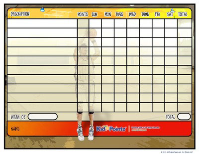 Kids Charts: Basketball Theme