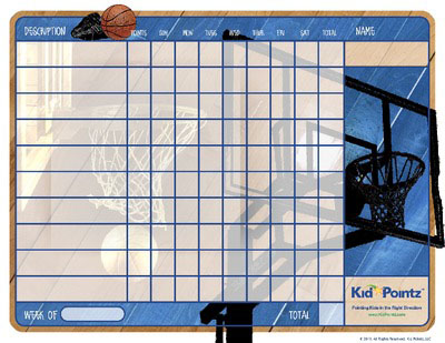 Basketball Behavior Chart for Kids