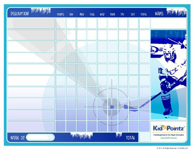 Printable Chart: Hockey Theme