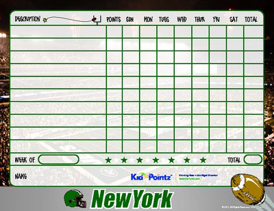 Printable Chart: New York Jets