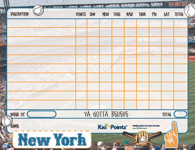 Kids Chart : New York Mets