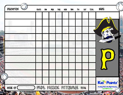 Printable Chart: Pittsburgh Pirates