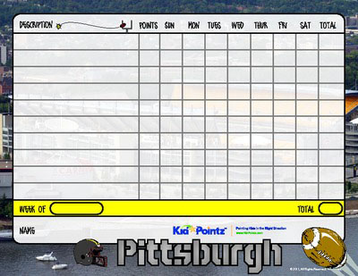 Printable Chart: Pittsburgh Steelers
