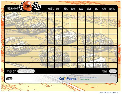 Charts for Children: Race Car Theme