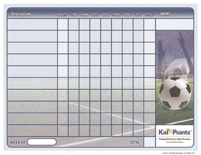 Charts for Kids:  Soccer Theme