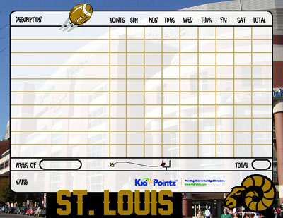 Printable Chart: St. Louis Rams