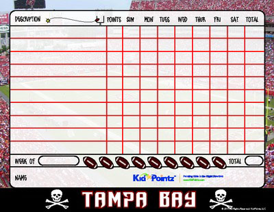 Chart for Kids: Buccaneers Theme