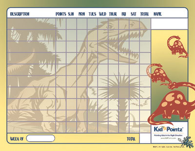 Dinosaur Reward Chart Free Printable