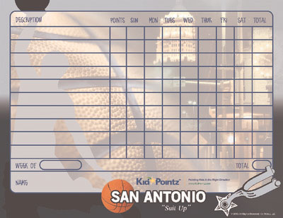 Kids Chart: San Antonio Spurs
