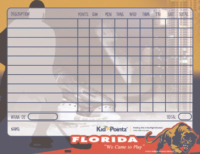 Charts for Kids: Florida Panthers Hockey Theme