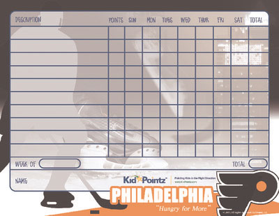 Printable Charts: Philadelphia Flyers Theme