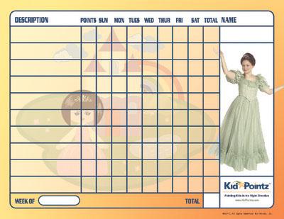 Kids Chart: Princess Theme