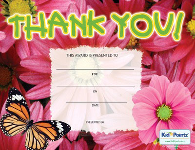 Printable Thank You Certificate