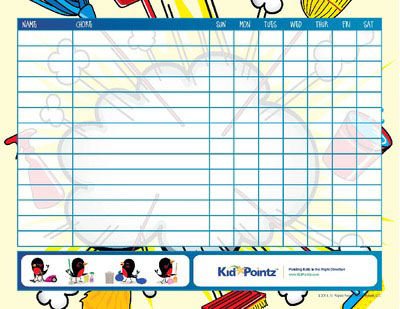 Charts for Kids: Chores On Chart