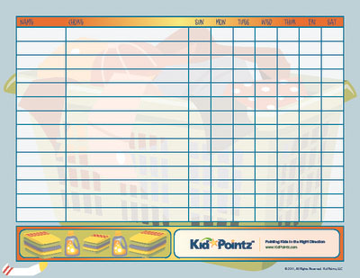 Behavior Charts with Chores for Children