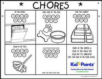 Chore Chart for Children  - Coloring