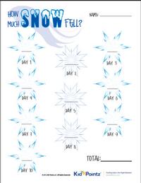 Snowfall Tracking Worksheet 