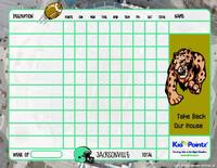 Printable Chart: Jaguars Theme