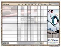 Printable Chart: Skateboard Theme
