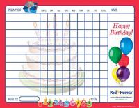 Printable Chart: Birthday Theme