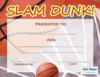 Basketball Award Certificate