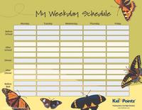 Kids Chart for Scheduling
