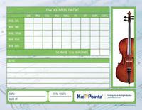 Music Practice Chart for Cello