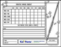 Color Your Own Practice Chart for Flute
