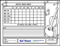 Color Your Own Practice Chart for Violin & Cello
