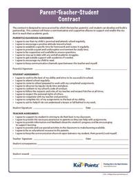 Free parent child behavior contract template