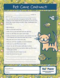 Pet Care Contract for Cats – Design 2